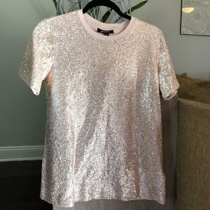 Dkny Tops - DKNY Blush Pink Sequin top Dkny Tops - DKNY Blush Pink Sequin top